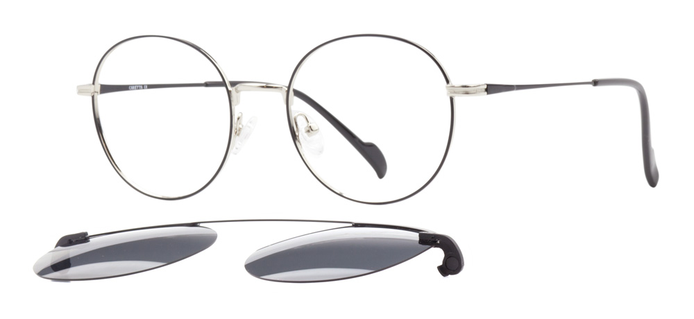 CARETTA Clipon Teenage Man,Woman,Unisex Round Full-Rimmed Metal Unfiltered CRTTA MTL 7504-C.02